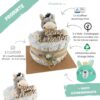 Windeltorte-Vintage-Boho-Jute-Klein-Bestandteile